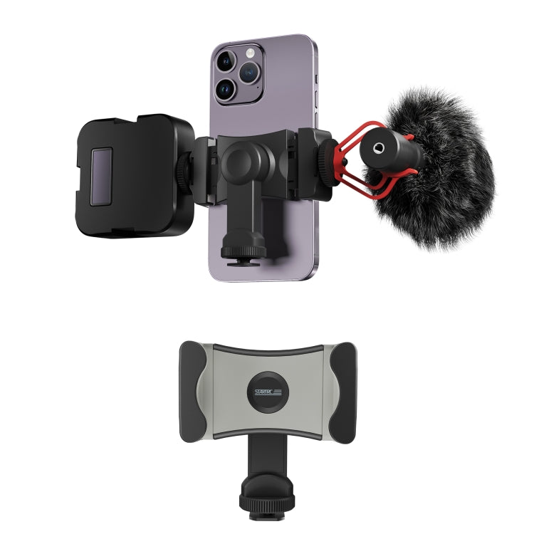 STARTRC 1/4 Inch Tripod Dual Cold Shoe Phone Clamp, 6cm-9cm Width Smartphone STARTRC 1/4 Inch Tripod Dual Cold Shoe Phone Clamp, 6cm-9cm Width Smartphone